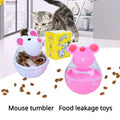 Interactive Mouse Tumbler Cat Toy with Food Dispenser-My Little Pet