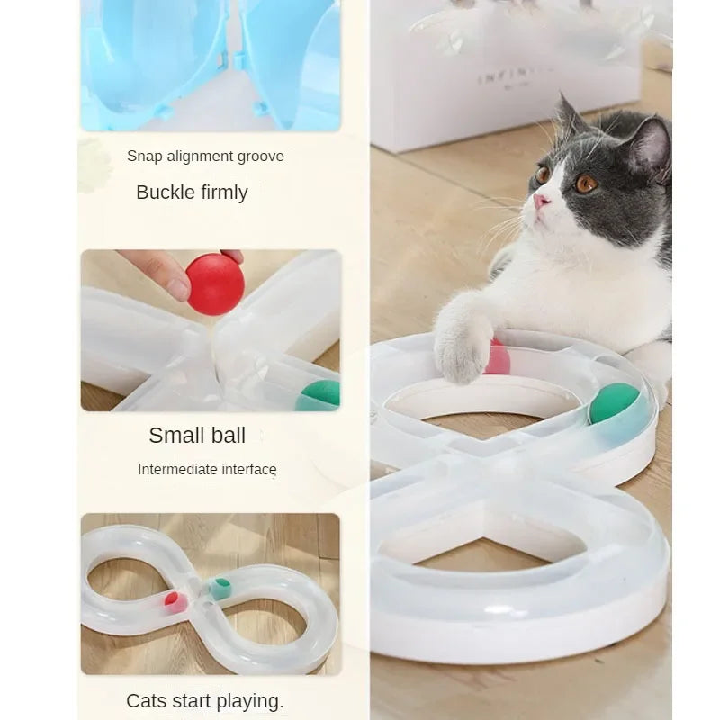 Interactive Cat Toy with Turntable and Tunnel-My Little Pet