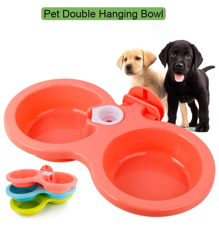 Eco-Friendly Wheat Straw Double Bowl for Dogs-My Little Pet