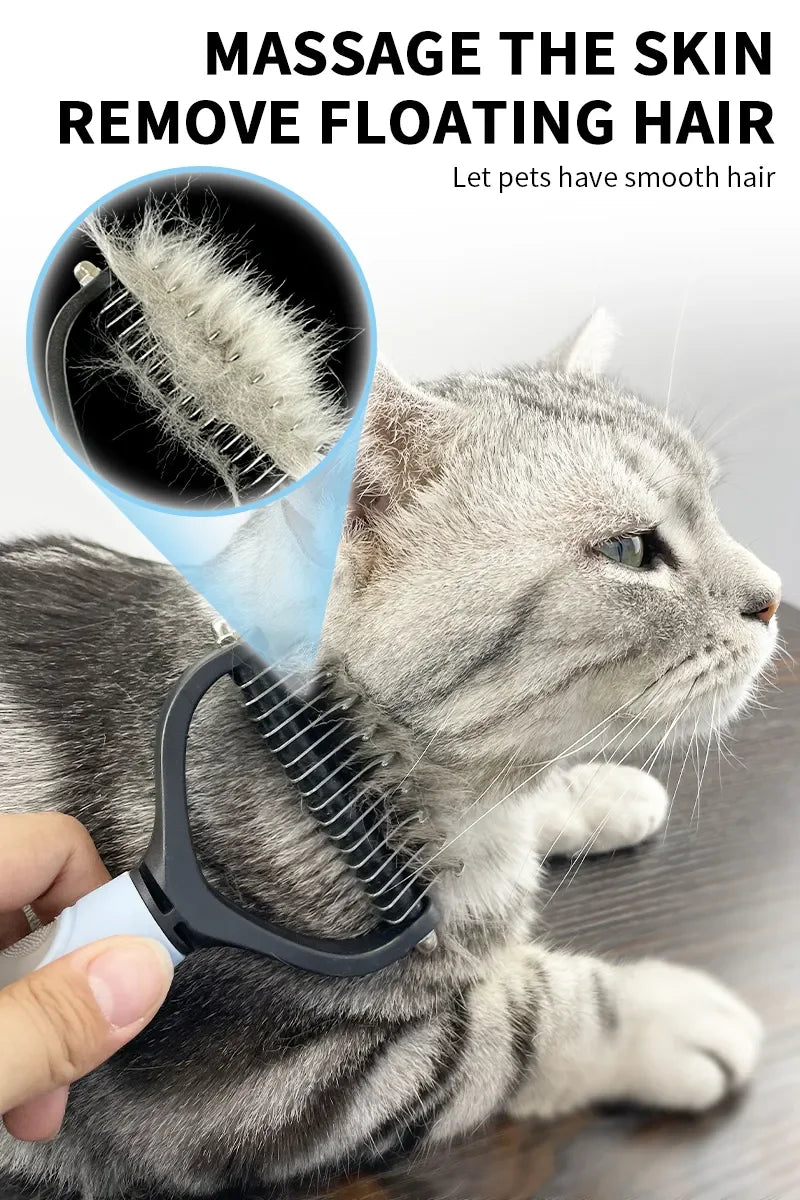 Pet Grooming Dematting Comb for Cats and Dogs, Hair Removal Brush for Long and Short Hair - My Little Pet