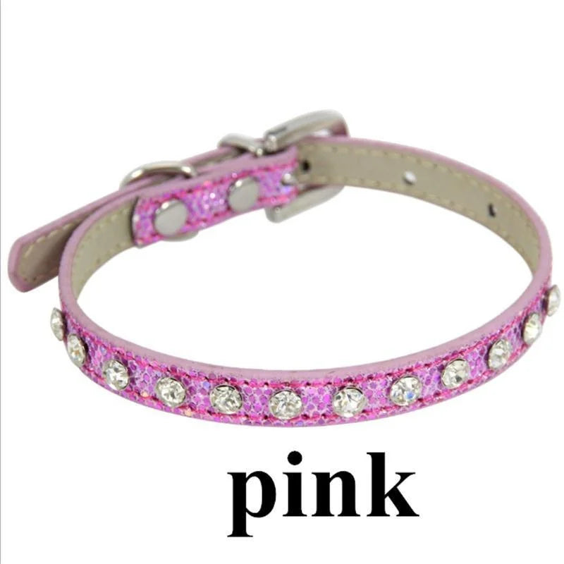 Elegant Rhinestone Pet Collar for Cats and Dogs-My Little Pet