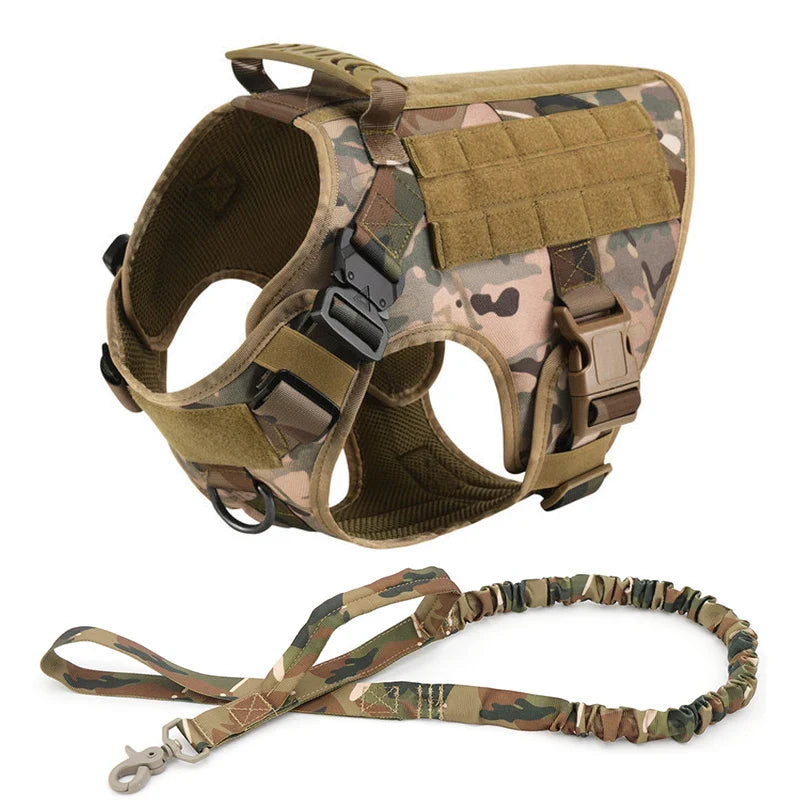 Tactical Dog Harness and Leash Set for All Dog Sizes-My Little Pet