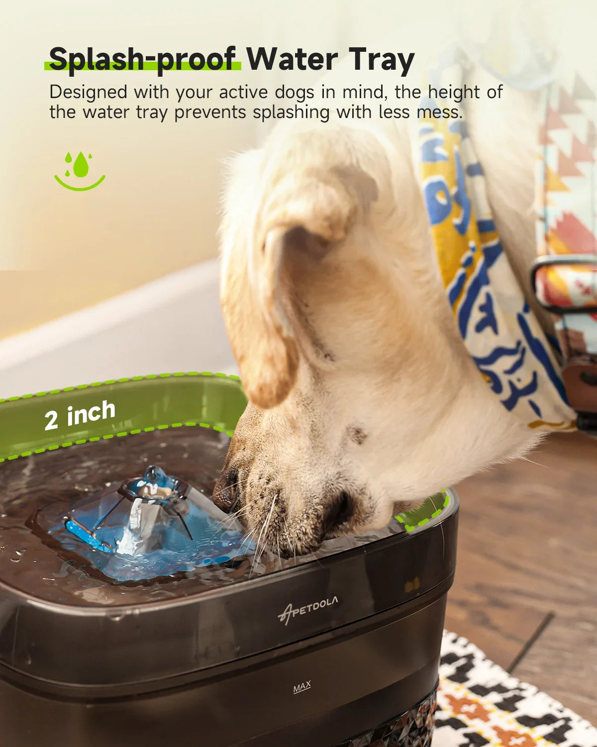 APETDOLA Large Capacity Pet Water Fountain - Ultra-Quiet Pump, Ideal for Multi-Pet Households-My Little Pet