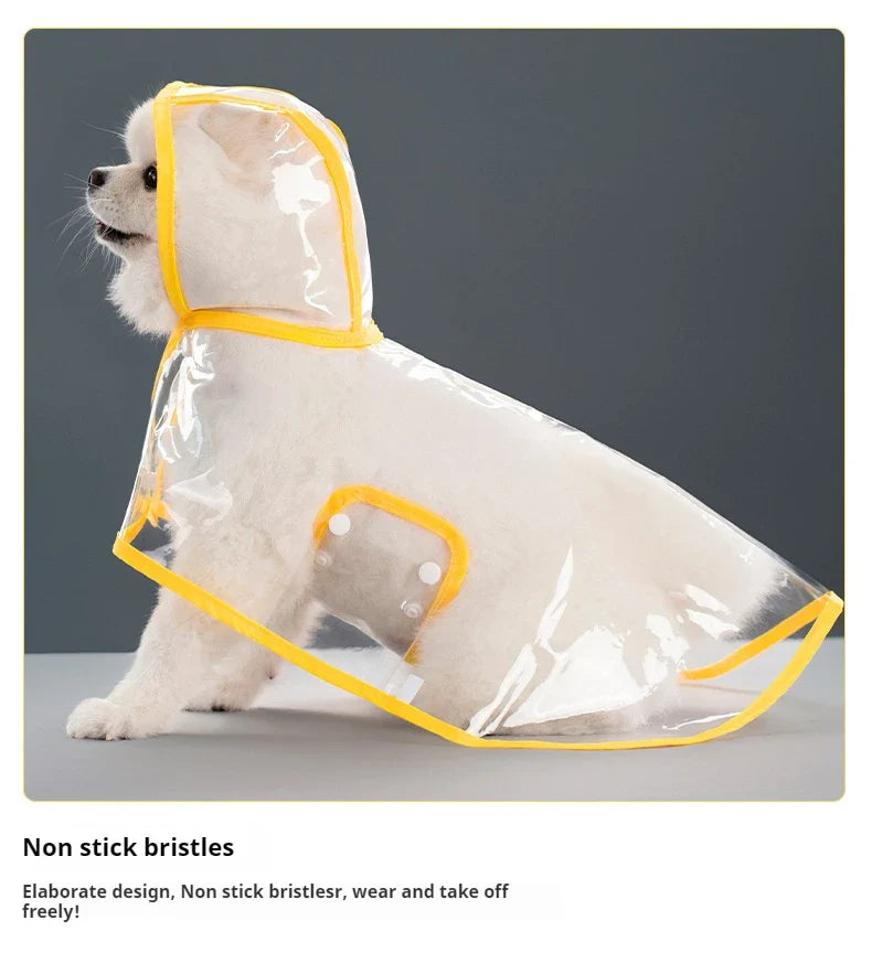 Transparent Raincoat for Dogs - Durable, Windproof, and Waterproof-My Little Pet