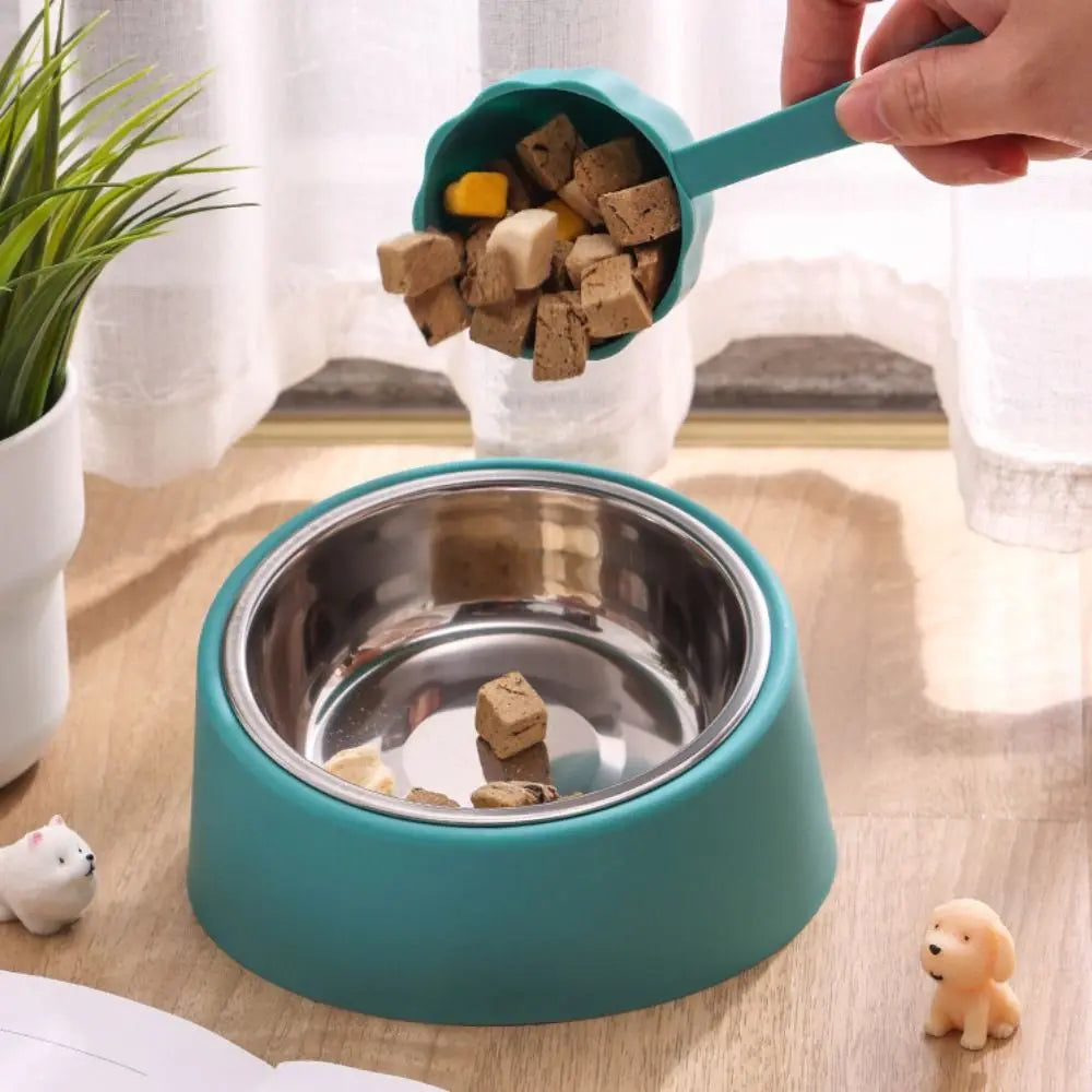 Anti-Tip Dog Feeder with Neck Protection - Large Capacity Stainless Steel Bowl for Pets-My Little Pet