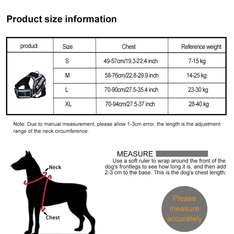 KOMMILIFE Adjustable Dog Harness with Reflective and Breathable Design-My Little Pet